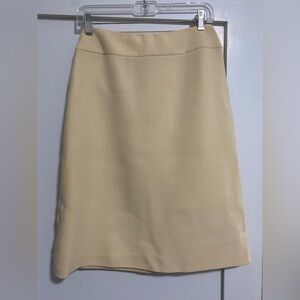 Escada Vintage Cream Wool Pencil Skirt